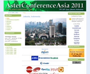 asterconference.com: AsterConferenceAsia 2011 - Home
Joomla - the dynamic portal engine and content management system