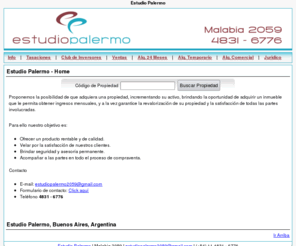 estudiopalermo.com: Estudio Palermo - Inmobiliaria
Estudio Palermo Inmobiliaria