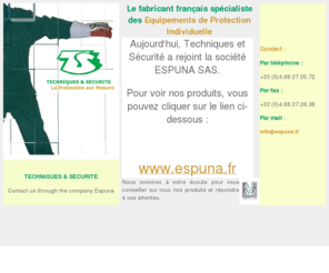 techniques-securite.com: Techniques & Sécurité - PPE - manufacturer,  PPE, glove, gloves, protective, safety, work, leather, prevention, welders, risks, thermal, heat, cold, fire, mechanical, firefighters, knack
Manufacture de gants et déquipements de protection individuelle. Nos EPI protègent parfaitement  en garantissant une grande liberté de mouvement dans le respect des normes en vigueur.