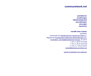 communetwork.net: Marietta Andreas Architektin
Marietta Andreas