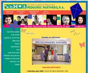 doc4kidz.com: Pediatric Partners, PA
Pediatric Partners provides professional and family-friendly medical care for children from birth through college. We emphasize preventative care as well as developmental, social and mental well-being.  