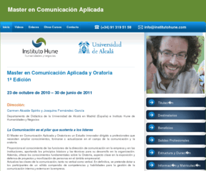 mastercomunicacionaplicada.com: Master Comunicación Aplicada y Oratoria
Master Comunicación Aplicada y Oratoria