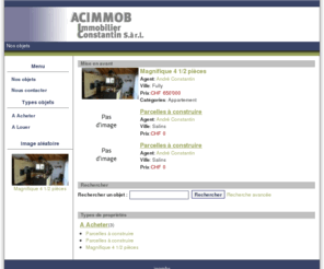 panoramaimmobilier.com: AC Immob
ACImmob - Agence immobilière à Fully en Valais, Suisse. Vente et location de biens immobiliers, chalet, appartement, maison, villa, terrain et commerce