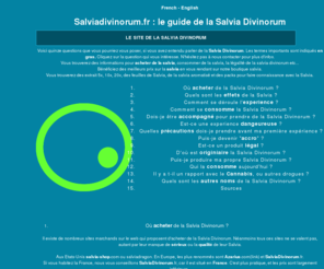 salviadivinorum.fr: Salvia - Salvia Divinorum : le guide de la salvia
Salvia - Le guide de la salvia divinorum : informations, conseils pratiques et solution à propos de la Salvia Divinorum + un guide pour acheter de la Salvia en ligne.