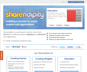 5dresearch.com: Sharendipity - Create Rich Internet Applications without writing a single line of code
Sharendipity is the fun and easy way to create social games or multimedia experiences, and share them with your friends.  Or simply browse and play the creations of others, challenging your friends to beat your high score!