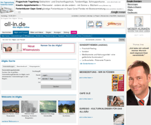 allgaeuseite.de: Allgäu und Freizeit | all-in.de - das Allgäu online!
all-in.de - Der Onlineauftritt der Allgäuer Zeitung und der Heimatzeitungen