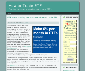 howtotradeetf.info: How To Trade ETF
The blog dedicated to showing how to trade ETF's