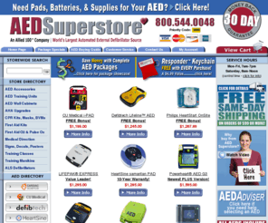 aedsupercenters.org: AED Superstore
AED Superstore - offering brand name Automated External Defibrillators (AEDs), oxygen supplies, CPR Masks and Medical Oversight & Training. Free Shipping on every AED!