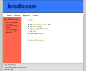 brodio.com: Geoffrey C. Brown
Geoffrey C. Brown's personal web page.