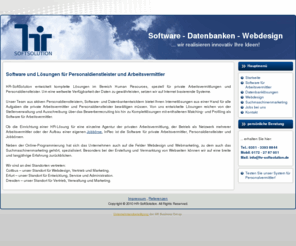 hr-softsolution.com: HR-Softsolution Software für Arbeitsvermittler und Personaldienstleister
HR-Softsolution Software für private Arbeitsvermittler und Personaldienstleister