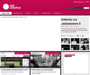 360creative.ro: 360creative.ro - portal de cultură digitală
Portal de cultura new media ce acopera toate domeniile de expresie ale creativitatii in zona online (web design, graphic design, etc) atat prin recenzii si analize, cat si prin interviuri video