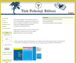 turkpsikolojibulteni.com: Türk Psikologlar Derneði
