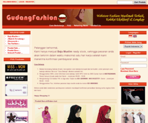 gudangfashion.com: Baju Muslim Cantik, Busana Muslimah Terbaru | Gudang Fashion
Retail dan grosir baju muslim cantik dan trendi, menyediakan jilbab, blus, gamis pesta dan setelan merek terkenal sepeti Le-Couture, Itang Yunasz, Ukhti dll.