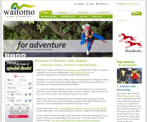 waitomotourism.com: Waitomo New Zealand,  glowworm caves, black water rafting, cave abseil NZ
Waitomo is New Zealand caving adventure at its best. Black Water Rafting, glowworm caves, abseiling, cave eco-tours & natural beauty in the King Country near Rotorua & Taupo