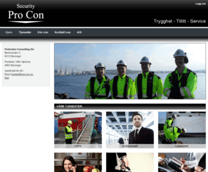 pro-con.no: Security Pro Con DA - Hjem
Security Pro Con DA - Trygghet, tillitt og service