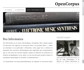 resinformatica-blog.org: Open Corpus - Res Informatica
Outils pour l'histoire et l'historien numriques