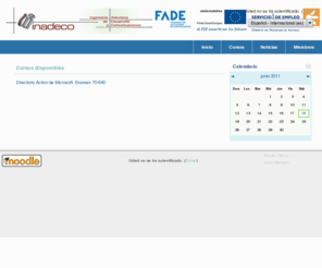 aulas-inadeco.com: Campus Virtual de Inadeco
Plataforma Virtual de Teleformación de Inadeco. Cursos de formación online certificados en redes y comunicaciones, programación, bases de datos, etc