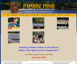 Papoosepondresort Com Camping In Maine At Papoose Pond Resort And