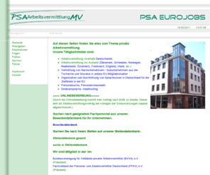 psa-mv.com: PSA MV Personal Service Agentur
Personal Service Agentur Mecklenburg Vorpommern Job Jobsuche