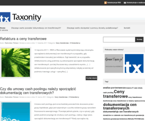 cenytransferowe.biz: Ceny transferowe: Taxonity Academy
Ceny transferowe, analizy porównawcze, dokumentacje cen transferowych