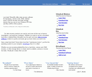 binarybiz.com: Data Recovery Software. RAID, Hard Drive, File, Win and Mac Data Recovery Software. Free Trial!
Most popular data recovery software for quick and easy file recovery of storage devices like hard drives and camera cards that works with Windows and Macintosh, GUARANTEED!