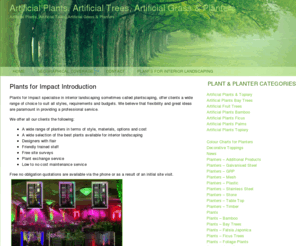 plantsforimpact.com: Plants for Impact - Artificial Plants, Trees, Grass & Planters for Interior Landscaping Solutions
Artificial Plants, Artificial Trees, Artificial Grass & Planters