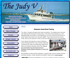 Fishjudyv.com: Delaware Charter Boat Fishing - Private Fishing Charters & Cruises for Rehoboth, Dewey, Bethany Beach or Ocean City Maryland - The Judy V