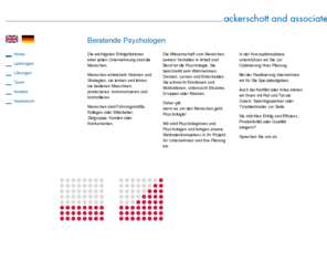 kontrollbewusstsein.info: Ackerschott und Bertram GmbH in Bonn
Ackerschott und Bertram GmbH in Bonn. Unabhängige beratende Wirtschaftspsychologen: Beratung, Coaching, Auftragsforschung, Organisationsanalyse, Management Audit, Personalauswahl, Recruiting.