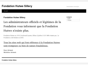 fondation-hutwe.com: Fondation Hutwe Sillery n'existe pas | Fondation Hutwe Sillery
Fondation Hutwe au 1910, boulevard Laurier, Sillery (Québec) G1S 1M8 n’existe pas. Le Fondation a été fermée en 2005.