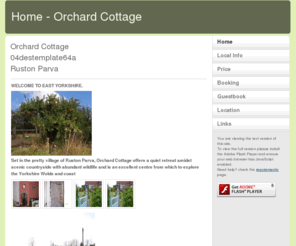 orchardcottagerustonparva.com: Home - Orchard Cottage
Holiday Cottage, Ruston Parva,East Yorkshire,Wolds