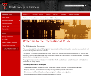 ttuimba.net: Texas Tech University : Rawls College of Business
Texas Tech University