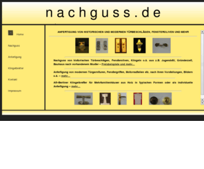 nachguss.net: Ihr Spezialist für Nachguss und Anfertigungen in Berlin.
Aufarbeitungen, Umarbeitungen, Nachgüsse und Anfertigungen für Sanierungen, Denkmalschutz und auch Neubauten. Hauptsache individuell.