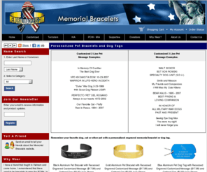 petmemorialbracelet.com: Personalized Pet Bracelets and Pet Dog Tags | Memorial Bracelets | Victims of Terrorism and Military Killed in Action, Prisoner of War and Missing in Action Memorial Bracelets
Personalized Pet Bracelets and Pet Dog Tags