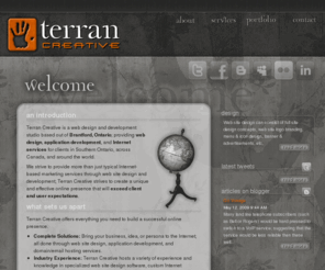 terrancreative.com: Terran Creative - A Web Design and Development Company out of Brantford, Ontario
Terran Creative provides professional web design, development, marketing, consulting, and e-commerce services to clients in Brantford, Ontario and across Canada.