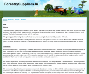 forestrysuppliers.in: ForestrySuppliers.in: Search for anytype  Forestry & Wildlife Equipments ends here
Forestrysuppliers.in:your search for any type forestry ,wildlife equipments ends here