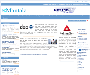 mantala.ma: Mantala Morocco :: Services, software and solutions for audit, risk management, assurance, governance, compliance, data analytics and GRC, marketing & CRM, cloud computing, DAB, Datev, FulcrumWay, Salesforce.com
Mantala, technology and professional services for audit, risk management, data analysis, GRC, fraud prevention & detection, marketing & CRM