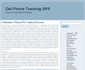 cellphonetrackinggps.com: Cell Phone Tracking GPS
Learn all about Cell Phone Tracking GPS systems for Car,s Trucks and cell phones. Get the best deals on Cell Phone Tracking GPS services.