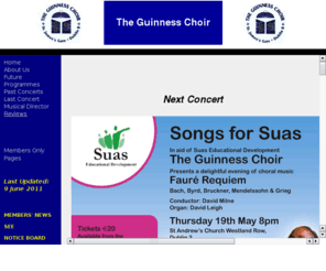 guinnesschoir.org: Guinness choir, Dublin, Ireland, choral and orchestral concert works
Guinness choir Website