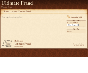 ultimatefraud.com: Ultimate Fraud - Ultimate Fraud
Ultimate Fraud. Ultimate Fraud
