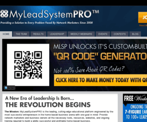 i-love-mlsp.biz: MLM Lead System PRO - MLSP - MLMLeadSystemPRO
MLM Lead System PRO or MLMLeadSystemPRO is the world's largest network marketing and mlm training portal. The MLSP community teaches network marketers how to build any mlm business and make money from home leveraging the power of internet marketing.