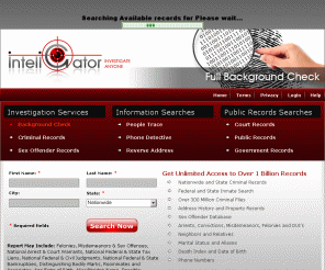 inteligator.com: Welcome to InteliGator - Background Check
Perform Instant Background Checks with Inteligator.com  Report will include information from Criminal and Civil Records 