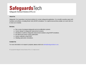 safeguardstech.com: SafeguardsTech
The website of Safeguards Technical Solutions (STS), LLC.