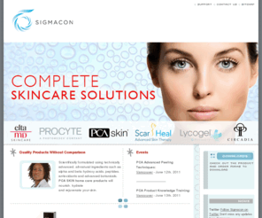 sigmaconesthetics.ca: Specialty Treatment : Sigmacon Esthetics
PCA SKIN Advanced skincare products and treatments. Sigmacon Esthetics is the exclusive Canadian distributor of PCA SKIN Advanced Skincare Systems and has a dedicated team of product specialists to train doctors and estheticians to use PCA SKIN chemical peels and homecare lines