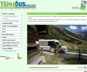 taelerbus.at: Tälerbus Online - Sanfte Mobilität in 5 Regionen
Die Homepage des Tälerbus-Projekts.