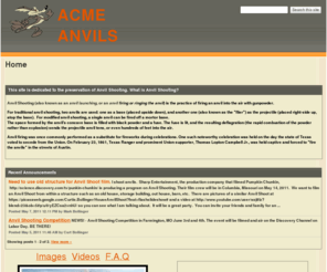 acmeanvils.net: Acme Anvils
This site is dedicated to the preservation and promotion of Anvil Shooting.