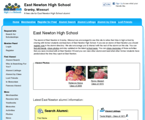 eastnewtonhighschool.org: East Newton High School
East Newton High School is a high school website for East Newton alumni. East Newton High provides school news, reunion and graduation information, alumni listings and more for former students and faculty of East Newton  in Granby, Missouri