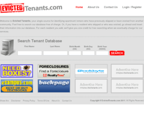 evictedtenants.com: Evicted Tenants
Search for evicted residents