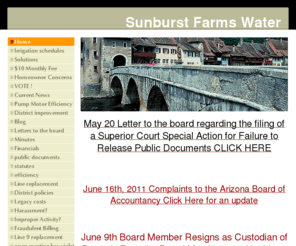 sbfid.info: Home - Sunburst Farms Water
Sunburst Farms Irrigation District News and Information A site developed by Sunburst Farms Homeowners concerned about their community. A place for the Sunburst Farms residents to communicate.