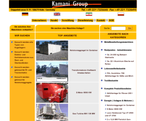 kamani.net: Gebrauchte Industrieanlagen und Produktionsmaschinen Beschaffung von Ausrüstungen für Industrie Restposten - Industriewaren und Gebrauchsgüter
used machines, plants and tools