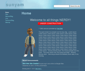 sunyam.org: FreeDNS - Free DNS - Dynamic DNS - Static DNS subdomain and domain hosting
Free DNS hosting, lets you fully manage your own domain.  Dynamic DNS and Static DNS services available.  You may also create hosts off other domains that we host upon the domain owners consent, we have several domains to choose from!